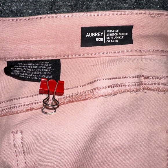 Buffalo Jeans Womens 6 Aubrey Mid Rise Stretch Super Soft Ankle Grazer Pink - Picture 5 of 8